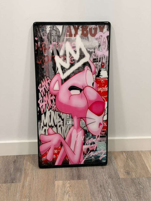 “Pink Panther Street Art  – Urban Pop Art Statement Piece”